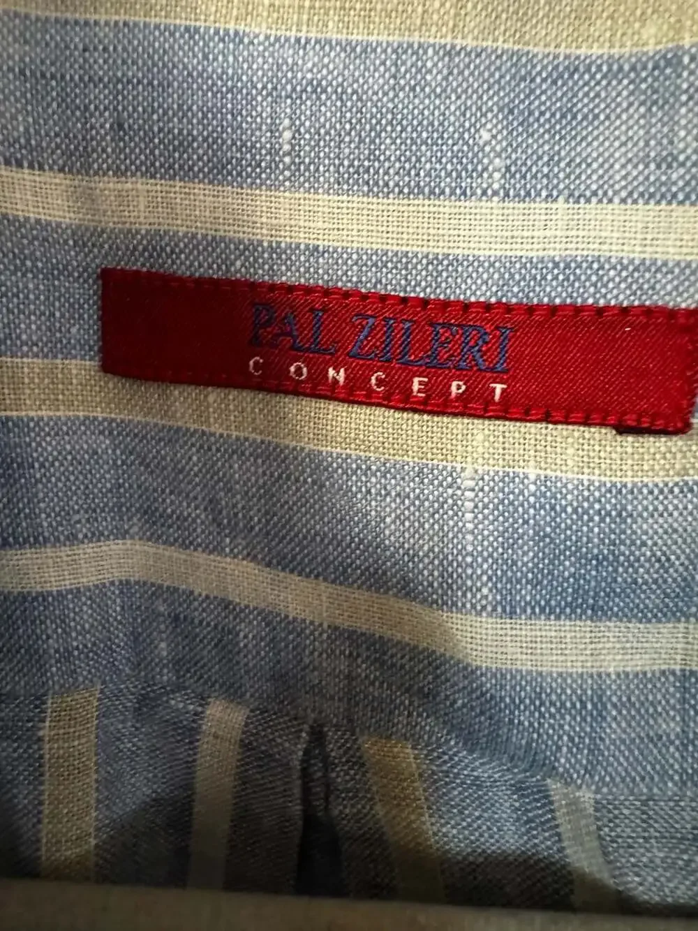 Pal Zileri Concept Striped Linen Long Sleeve Button-Down Shirt